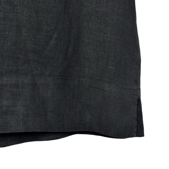 CHICO’S 100% Linen Black Boxy Fit Minimalist Button Down Top Size 1 - Picture 5 of 9